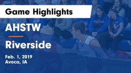 AHSTW  vs Riverside  Game Highlights - Feb. 1, 2019