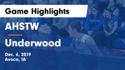 AHSTW  vs Underwood  Game Highlights - Dec. 6, 2019