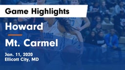 Howard  vs Mt. Carmel  Game Highlights - Jan. 11, 2020