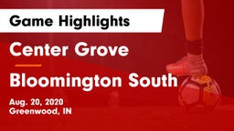 Center Grove  vs Bloomington South  Game Highlights - Aug. 20, 2020
