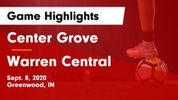 Center Grove  vs Warren Central  Game Highlights - Sept. 8, 2020