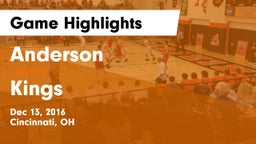 Anderson  vs Kings  Game Highlights - Dec 13, 2016
