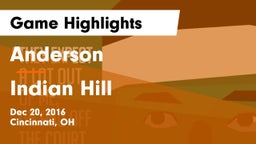 Anderson  vs Indian Hill  Game Highlights - Dec 20, 2016