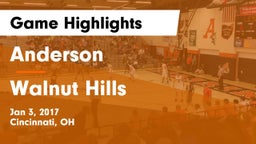 Anderson  vs Walnut Hills  Game Highlights - Jan 3, 2017