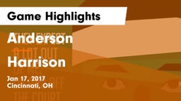 Anderson  vs Harrison  Game Highlights - Jan 17, 2017