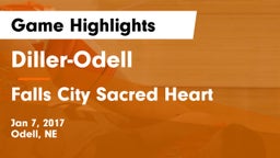 Diller-Odell  vs Falls City Sacred Heart Game Highlights - Jan 7, 2017