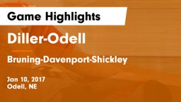 Diller-Odell  vs Bruning-Davenport-Shickley Game Highlights - Jan 10, 2017