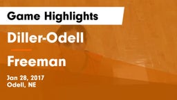 Diller-Odell  vs Freeman Game Highlights - Jan 28, 2017