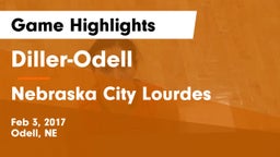 Diller-Odell  vs Nebraska City Lourdes Game Highlights - Feb 3, 2017