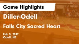 Diller-Odell  vs Falls City Sacred Heart Game Highlights - Feb 5, 2017