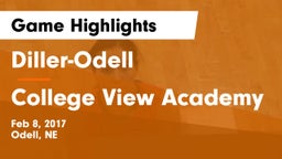 Diller-Odell  vs College View Academy Game Highlights - Feb 8, 2017