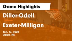 Diller-Odell  vs Exeter-Milligan  Game Highlights - Jan. 13, 2020
