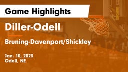 Diller-Odell  vs Bruning-Davenport/Shickley  Game Highlights - Jan. 10, 2023