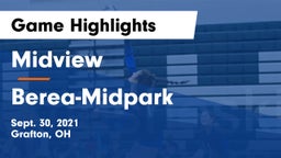 Midview  vs Berea-Midpark  Game Highlights - Sept. 30, 2021