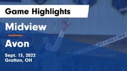 Midview  vs Avon  Game Highlights - Sept. 13, 2022