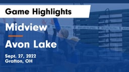Midview  vs Avon Lake  Game Highlights - Sept. 27, 2022
