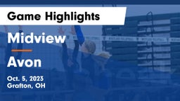 Midview  vs Avon  Game Highlights - Oct. 5, 2023
