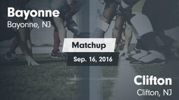 Matchup: Bayonne  vs. Clifton  2016