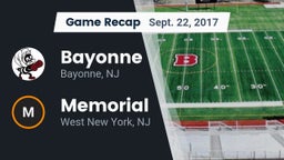 Recap: Bayonne  vs. Memorial  2017