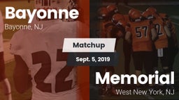 Matchup: Bayonne  vs. Memorial  2019