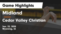 Midland  vs Cedar Valley Christian Game Highlights - Jan. 23, 2020