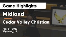 Midland  vs Cedar Valley Christian Game Highlights - Jan. 31, 2022