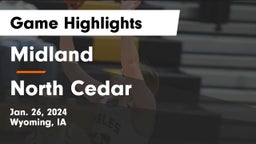 Midland  vs North Cedar  Game Highlights - Jan. 26, 2024