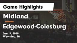 Midland  vs Edgewood-Colesburg  Game Highlights - Jan. 9, 2018