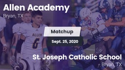 Matchup: Allen Academy High vs. St. Joseph Catholic School 2020