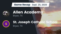 Recap: Allen Academy vs. St. Joseph Catholic School 2020