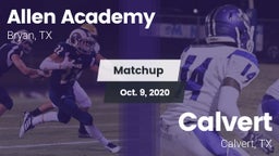 Matchup: Allen Academy High vs. Calvert  2020