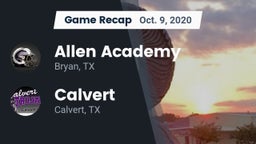 Recap: Allen Academy vs. Calvert  2020