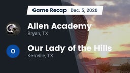 Recap: Allen Academy vs. Our Lady of the Hills  2020