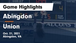 Abingdon  vs Union  Game Highlights - Oct. 21, 2021