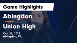 Abingdon  vs Union High Game Highlights - Oct. 25, 2022