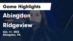Abingdon  vs Ridgeview  Game Highlights - Oct. 17, 2023