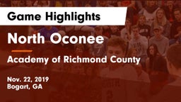 North Oconee  vs Academy of Richmond County  Game Highlights - Nov. 22, 2019