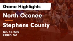 North Oconee  vs Stephens County  Game Highlights - Jan. 14, 2020