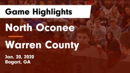 North Oconee  vs Warren County  Game Highlights - Jan. 20, 2020