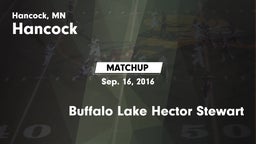 Matchup: Hancock  vs. Buffalo Lake Hector Stewart 2016