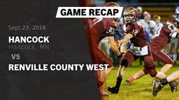 Recap: Hancock  vs. Renville County West 2016