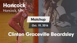 Matchup: Hancock  vs. Clinton Graceville Beardsley 2016
