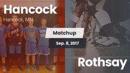 Matchup: Hancock  vs. Rothsay 2017