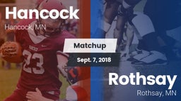 Matchup: Hancock  vs. Rothsay  2018