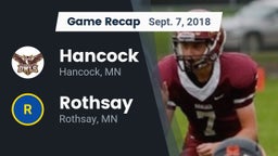 Recap: Hancock  vs. Rothsay  2018