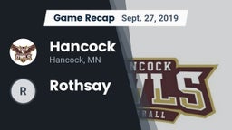 Recap: Hancock  vs. Rothsay 2019