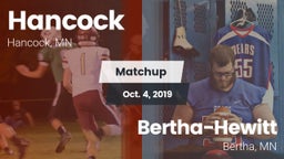 Matchup: Hancock  vs. Bertha-Hewitt  2019