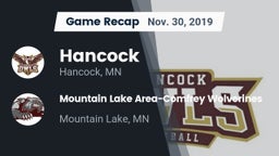 Recap: Hancock  vs. Mountain Lake Area-Comfrey Wolverines 2019