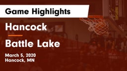 Hancock  vs Battle Lake Game Highlights - March 5, 2020