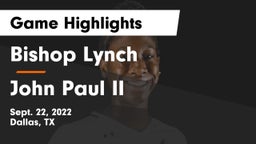 Bishop Lynch  vs John Paul II  Game Highlights - Sept. 22, 2022